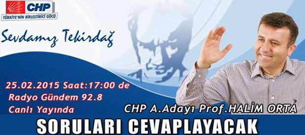 25.02.2015 Çarşamba günü saat 17:00 da Radyo Gündem de Canlı Yayındayız. (Frekans 92.8)